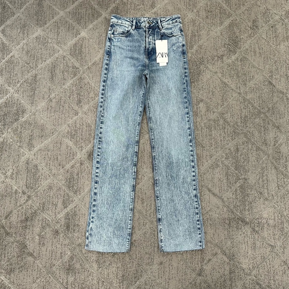 NWT Zara High Rise Straight Leg Jeans 6164/219/406 - Picture 5 of 10